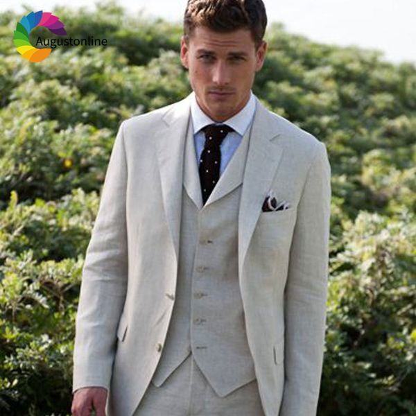 men's suits & blazers casual custom made ivory linen men beach wedding man blazer masculino slim fit groom tuxedo 3piece jacket pa, White;black
men's suits & blazers casual custom made ivory linen men beach wedding man blazer masculino slim fit groom tuxedo 3piece jacket pa, White;black