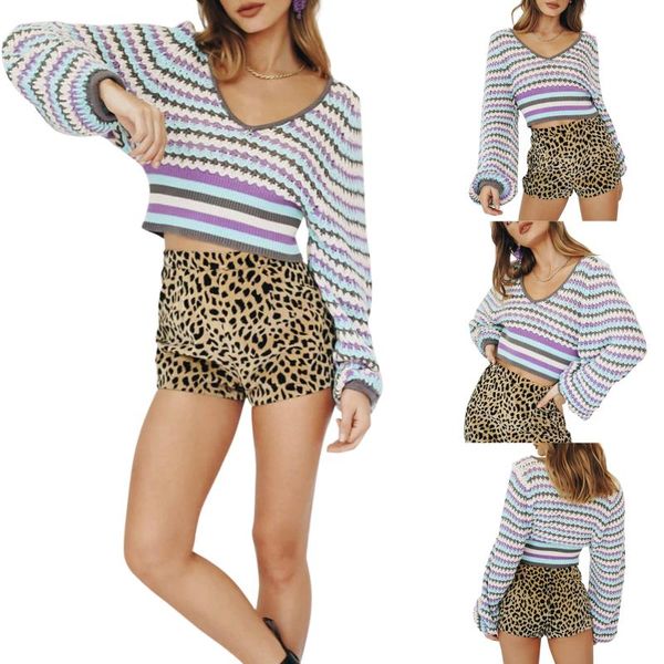 women's sweaters 2022 autumn women casual sweater fashion ladies patchwork striped long sleeve v-neck crop warmer knitted pullovers, White;black
women's sweaters 2022 autumn women casual sweater fashion ladies patchwork striped long sleeve v-neck crop warmer knitted pullovers, White;black
