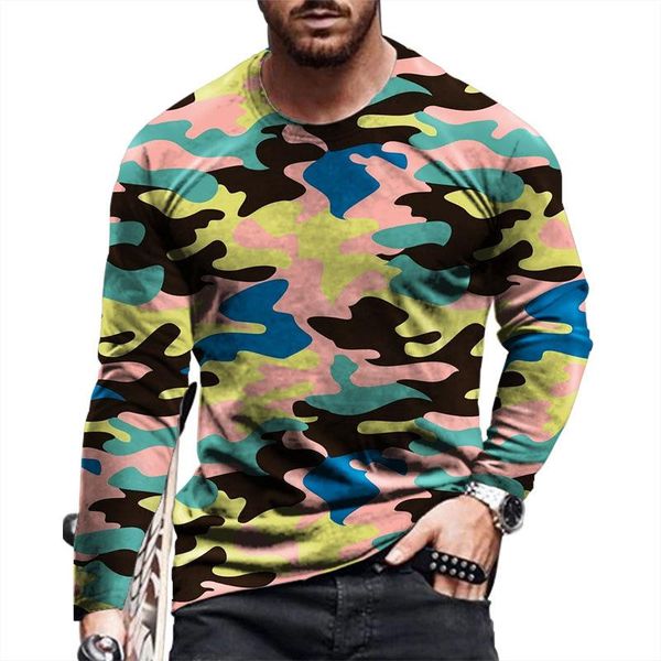 men's t-shirts 2021 spring and autumn camouflage youth casual fashion long-sleeved bottoming shirt t-shirt multi-color male, White;black
men's t-shirts 2021 spring and autumn camouflage youth casual fashion long-sleeved bottoming shirt t-shirt multi-color male, White;black