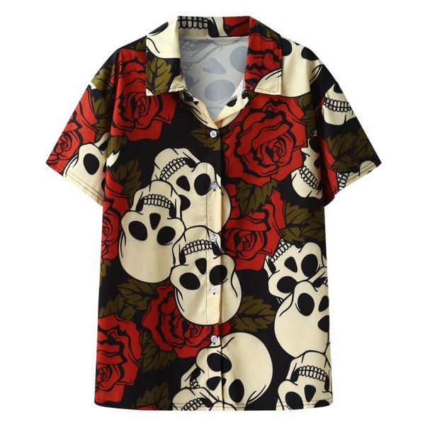men's casual shirts summer harajuku hawaiian shirt skull rose 3d printed short sleeve beach, White;black
men's casual shirts summer harajuku hawaiian shirt skull rose 3d printed short sleeve beach, White;black