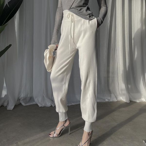women's pants & capris 2021 autumn winter all-match vintage lazy style knitted trousers high waist loose 2 colors harem joggers women s, Black;white
women's pants & capris 2021 autumn winter all-match vintage lazy style knitted trousers high waist loose 2 colors harem joggers women s, Black;white