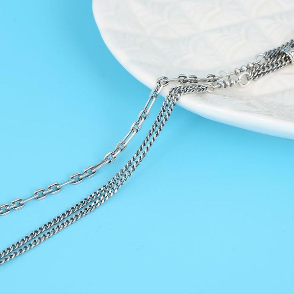 chains retro niche design sense of spade a necklace women's personality playing card square pendant with multi-layer clavicle chain, Silver
chains retro niche design sense of spade a necklace women's personality playing card square pendant with multi-layer clavicle chain, Silver