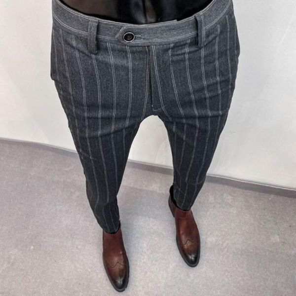 men's suits & blazers 2021 fashion striped suit pants man slim fit skinny men office party business casual formal, White;black
men's suits & blazers 2021 fashion striped suit pants man slim fit skinny men office party business casual formal, White;black