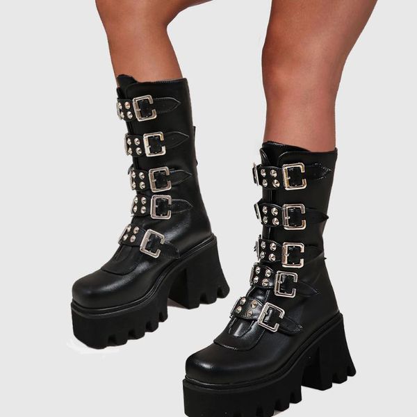 boots gigifox big size 44 block high heels winter dropship gothic cosplay women shoes platform fashion motorcycles, Black
boots gigifox big size 44 block high heels winter dropship gothic cosplay women shoes platform fashion motorcycles, Black