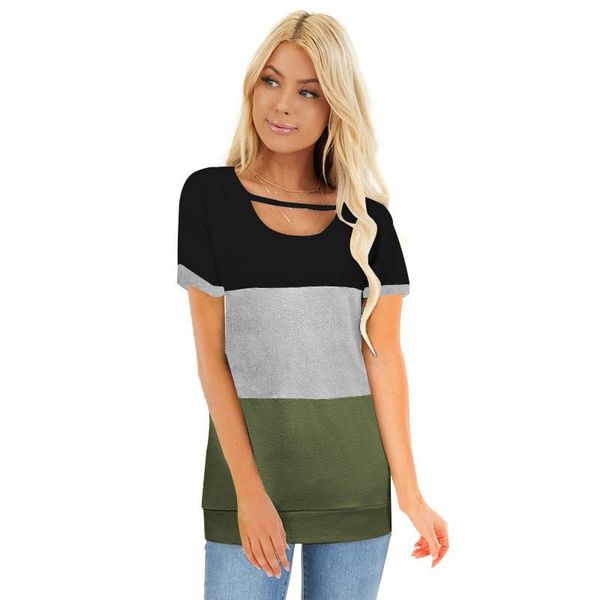 women's t-shirt 2021 vintage spring summer splicing tee clothing loose t shirt round neck patchwork short sleeved, White
women's t-shirt 2021 vintage spring summer splicing tee clothing loose t shirt round neck patchwork short sleeved, White