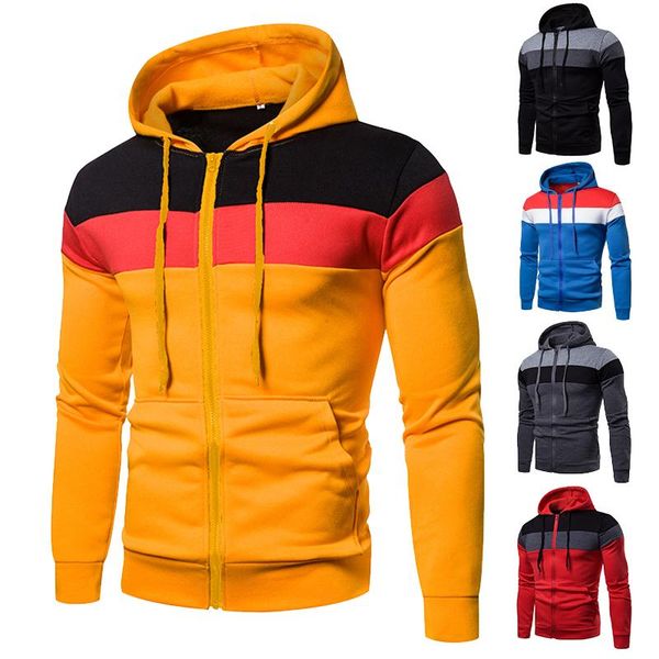men's hoodies & sweatshirts color block hoodie sportswear zipper 2021 fall collection m-3xl, Black
men's hoodies & sweatshirts color block hoodie sportswear zipper 2021 fall collection m-3xl, Black