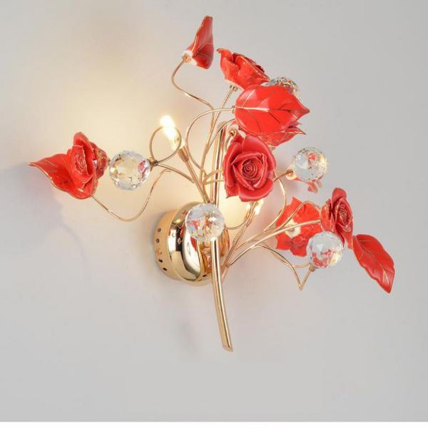 wall lamp wedding pink rose g4 led ceramic sconce for bedroom living room restaurant crystal stair light arandela
wall lamp wedding pink rose g4 led ceramic sconce for bedroom living room restaurant crystal stair light arandela
