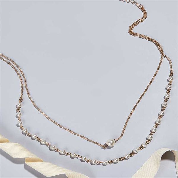 chains pearl necklace cute double chain exquisite lady jewelry girl personalized gift collares de moda 2021 collar perlas, Silver
chains pearl necklace cute double chain exquisite lady jewelry girl personalized gift collares de moda 2021 collar perlas, Silver