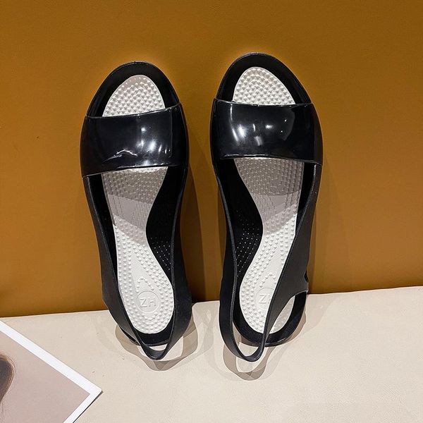 sandals women summer jelly shoes beach flat peep pointed toe roman sandallas black brown orange plastic slippers low heels
sandals women summer jelly shoes beach flat peep pointed toe roman sandallas black brown orange plastic slippers low heels