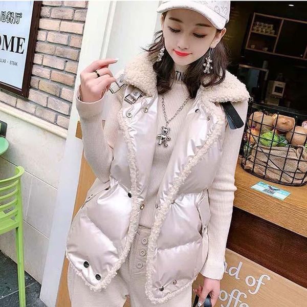 women's vests parkas plus size dadded vest coats 2021 winter down cotton-padded splicing sleeveless jackets warm waistcoat woman, Black;white
women's vests parkas plus size dadded vest coats 2021 winter down cotton-padded splicing sleeveless jackets warm waistcoat woman, Black;white