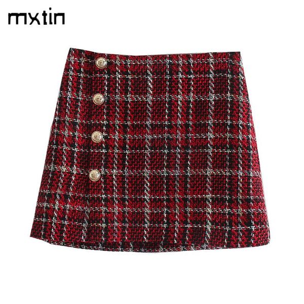 vintage chic plaid harajuku short skirt 2021 fashion a line button ladies mini skirts england style streetwear faldas mujer, Black
vintage chic plaid harajuku short skirt 2021 fashion a line button ladies mini skirts england style streetwear faldas mujer, Black