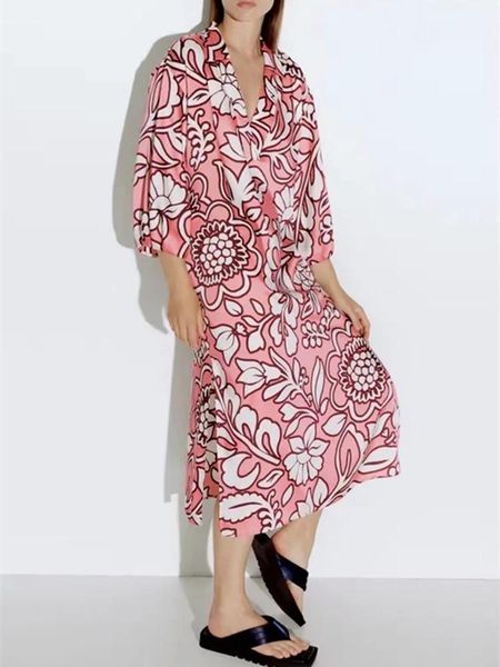 casual dresses summer floral printed midi women 2021 v-neck loose dress vintage long sleeve side slits hem woman, Black;gray
casual dresses summer floral printed midi women 2021 v-neck loose dress vintage long sleeve side slits hem woman, Black;gray