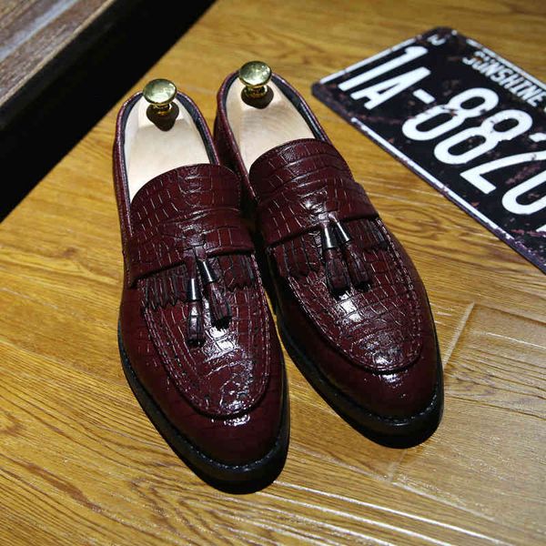 dress shoes men leather loafers vintage tassel slip on outdoor oxford mocassin homme delocrd 4x11, Black
dress shoes men leather loafers vintage tassel slip on outdoor oxford mocassin homme delocrd 4x11, Black