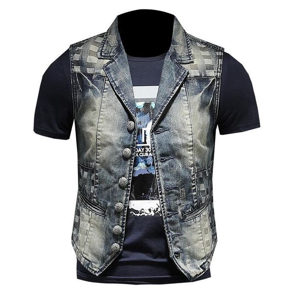 men's vests spring summer european style retro colorblock blue slim denim suit vest coat men waistcoat jean jacket casual gilet homme, Black;white
men's vests spring summer european style retro colorblock blue slim denim suit vest coat men waistcoat jean jacket casual gilet homme, Black;white