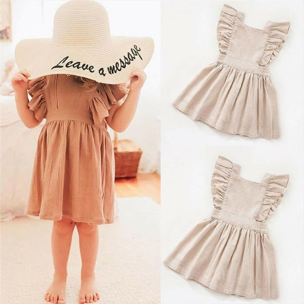 casual kids baby girls cotton girl dresses and linen summer clothes ruffle sleeves plain sundress solid backless 1 6y, Red;yellow
casual kids baby girls cotton girl dresses and linen summer clothes ruffle sleeves plain sundress solid backless 1 6y, Red;yellow
