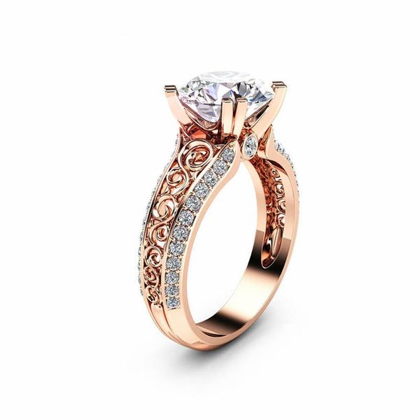 cluster rings feiweini luxury white round zircon ring vintage rose gold inlay wedding female fashion birthstone jewelry gift, Golden;silver
cluster rings feiweini luxury white round zircon ring vintage rose gold inlay wedding female fashion birthstone jewelry gift, Golden;silver
