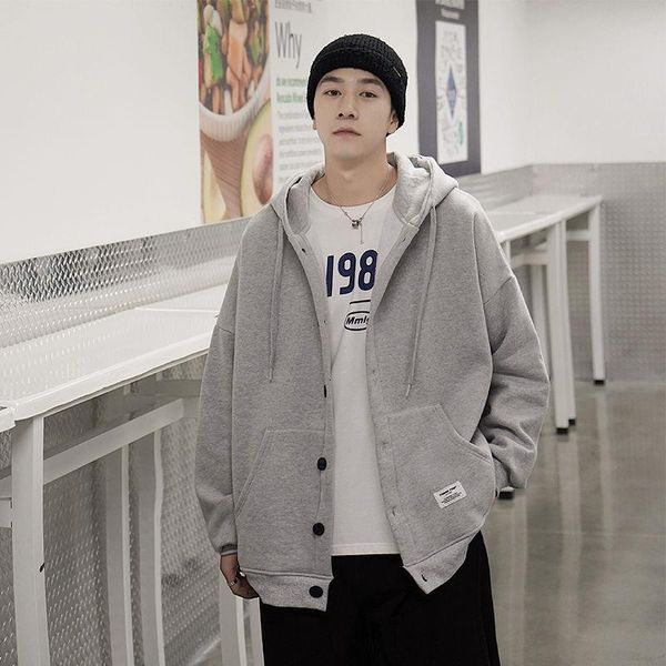 men's hoodies & sweatshirts korean autumn cardigan fashion solid color casual hooded sweatshirt men streetwear loose hip-hop hoodie men, Black
men's hoodies & sweatshirts korean autumn cardigan fashion solid color casual hooded sweatshirt men streetwear loose hip-hop hoodie men, Black