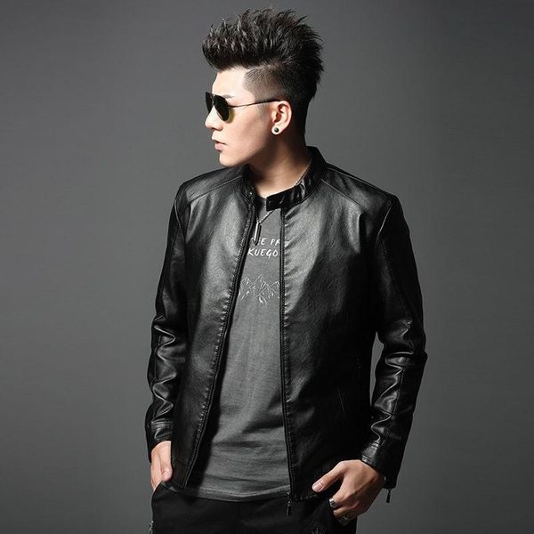 men's fur & faux 2021 spring autumn men korean style cool leather motorcycle jacket aqueta de couro masculina pu coat s198, Black
men's fur & faux 2021 spring autumn men korean style cool leather motorcycle jacket aqueta de couro masculina pu coat s198, Black