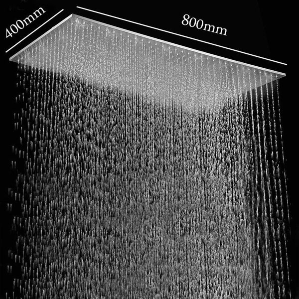 bathroom shower heads products 400*800mm ceiling large rain showerheads 304 stainless steel brushed finish panel without led
bathroom shower heads products 400*800mm ceiling large rain showerheads 304 stainless steel brushed finish panel without led
