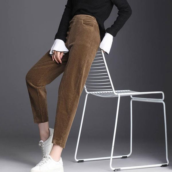 plush thick casual corduroy womens pants autumn winter warm korean high waist harem loose ladies trousers, Black;white
plush thick casual corduroy womens pants autumn winter warm korean high waist harem loose ladies trousers, Black;white