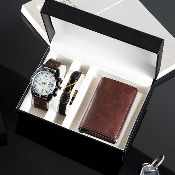 wristwatches men's luxury watch sets fashion men quartz calendar watches cowhide bracelet card package gifts for boyfriend husband fath, Slivery;brown
wristwatches men's luxury watch sets fashion men quartz calendar watches cowhide bracelet card package gifts for boyfriend husband fath, Slivery;brown