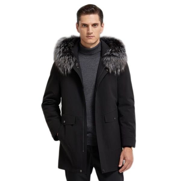 men's jackets 2021 design clothing liner medium-long winter jacket coats men black fur collar hooded coat winter,m-4xl, Black;brown 
men's jackets 2021 design clothing liner medium-long winter jacket coats men black fur collar hooded coat winter,m-4xl, Black;brown