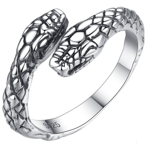 925 sterling vintage double snake head thai silver ladies finger rings jewelry open adjustable size ring man, Golden;silver
925 sterling vintage double snake head thai silver ladies finger rings jewelry open adjustable size ring man, Golden;silver