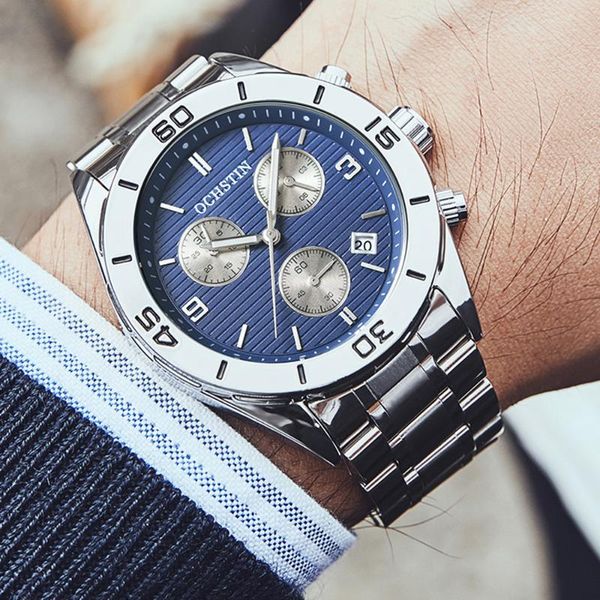 fashion business men watches with stainless steel sports chronograph quartz watch relogio masculino wristwatches, Slivery;brown
fashion business men watches with stainless steel sports chronograph quartz watch relogio masculino wristwatches, Slivery;brown