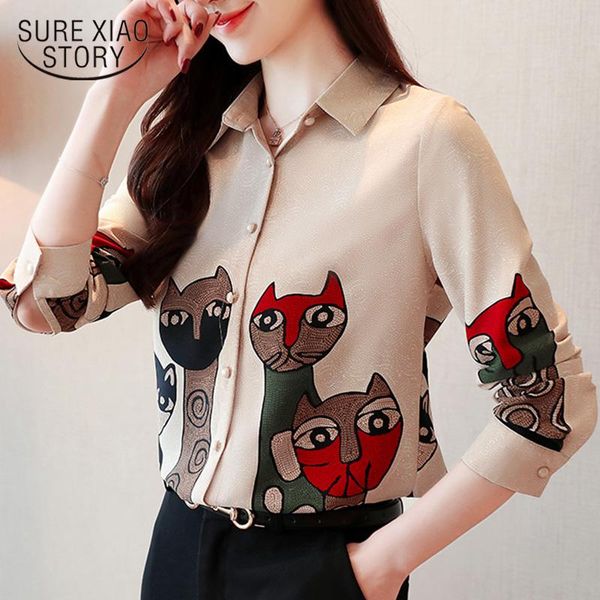 women's blouses & shirts fashion 2021 long sleeve elegant spring korean bottomed floral chiffon women and ladies female 8356 50, White
women's blouses & shirts fashion 2021 long sleeve elegant spring korean bottomed floral chiffon women and ladies female 8356 50, White