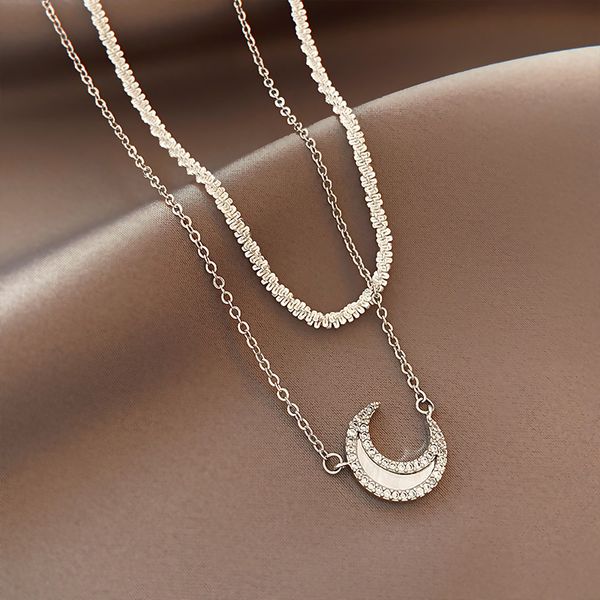 xianlan547 dust the moon necklace female white moonlight light chain pendant clavicle luxury niche ins necklace sipping cold wave, Silver
xianlan547 dust the moon necklace female white moonlight light chain pendant clavicle luxury niche ins necklace sipping cold wave, Silver