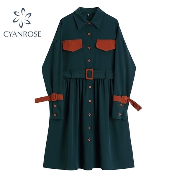 fashion pockets turn-down collar casual shirt dress women autumn vintage long sleeve a-line leisure bandage ladies 210515, Black;gray
fashion pockets turn-down collar casual shirt dress women autumn vintage long sleeve a-line leisure bandage ladies 210515, Black;gray