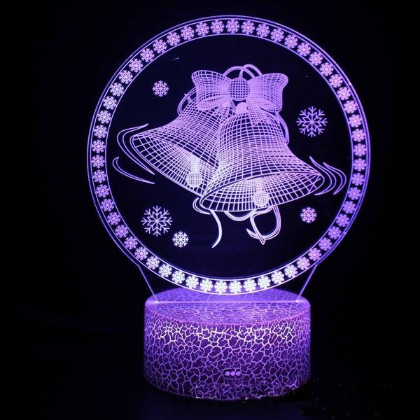 night lights christmas bells decoration 3d lamp illusion desk optical 7 color xmas gifts for kids
night lights christmas bells decoration 3d lamp illusion desk optical 7 color xmas gifts for kids
