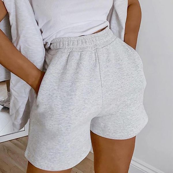 fashion solid color high waist women short casual style sweatpants hollow out with slant pockets summer ladies loose, White;black
fashion solid color high waist women short casual style sweatpants hollow out with slant pockets summer ladies loose, White;black