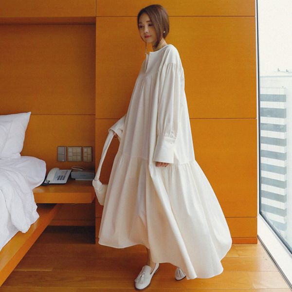summer korean style long lantern sleeve v-neck ruffled loose large size mid-calf ladies clothing women dress qg941 210510, Black;gray
summer korean style long lantern sleeve v-neck ruffled loose large size mid-calf ladies clothing women dress qg941 210510, Black;gray