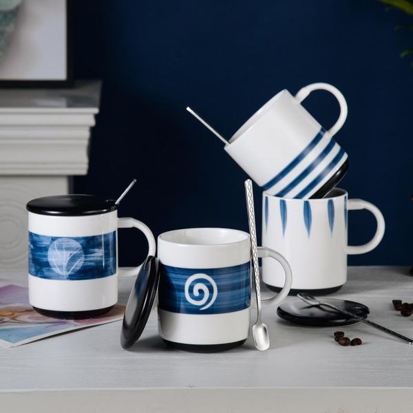 japanese ceramic cups creative hand-painted mugs with lid spoons household office coffee student gifts
japanese ceramic cups creative hand-painted mugs with lid spoons household office coffee student gifts
