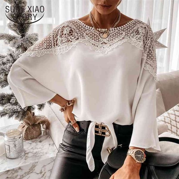 blusas crochet embroidery lace shirt women spring stitching white shirts vintage plus size ladies 210421
blusas crochet embroidery lace shirt women spring stitching white shirts vintage plus size ladies 210421