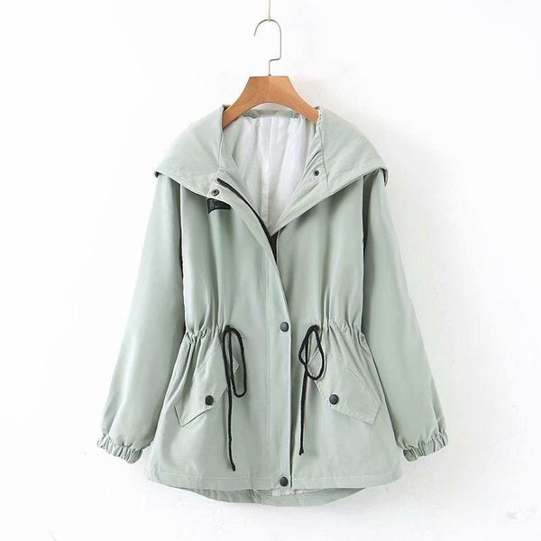 women's trench coats windbreaker hooded cape lace up casual woman clothes long coat green outwear womens fashion, Tan;black
women's trench coats windbreaker hooded cape lace up casual woman clothes long coat green outwear womens fashion, Tan;black