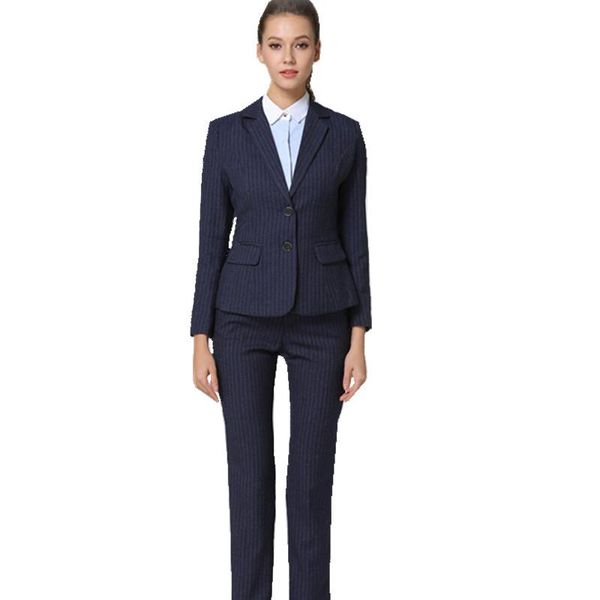women's suits & blazers fmasuth blue stripe pant suit for women full sleeve blazer jacket +long trousers 2 pieces ladies spring uniform, White;black
women's suits & blazers fmasuth blue stripe pant suit for women full sleeve blazer jacket +long trousers 2 pieces ladies spring uniform, White;black