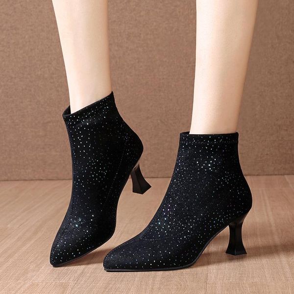 boots rimocy fashion glitter pointed toe ankle women winter warm plush high heels woman slip on party booties ladies, Black
boots rimocy fashion glitter pointed toe ankle women winter warm plush high heels woman slip on party booties ladies, Black