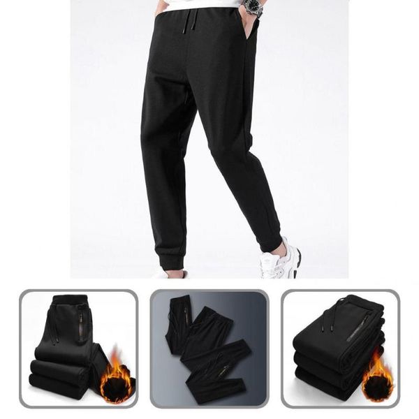 men's pants autumn winter simple windproof pockets streetwear sweatpants elastic waist for school, Black
men's pants autumn winter simple windproof pockets streetwear sweatpants elastic waist for school, Black