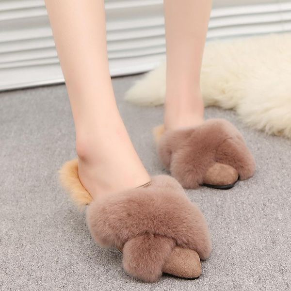 slippers 2021 brand fur women leather strap plus size low heel slides casual flats winter designer plush dress shoes woman mules, Black
slippers 2021 brand fur women leather strap plus size low heel slides casual flats winter designer plush dress shoes woman mules, Black