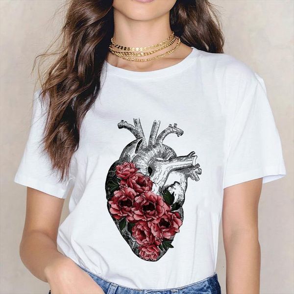 Heart Flower Print And Men T Shirt Womens Summer Fashion Graphic Short Sleeve Harajuku Casual Women, White;black
Heart Flower Print And Men T Shirt Womens Summer Fashion Graphic Short Sleeve Harajuku Casual Women, White;black