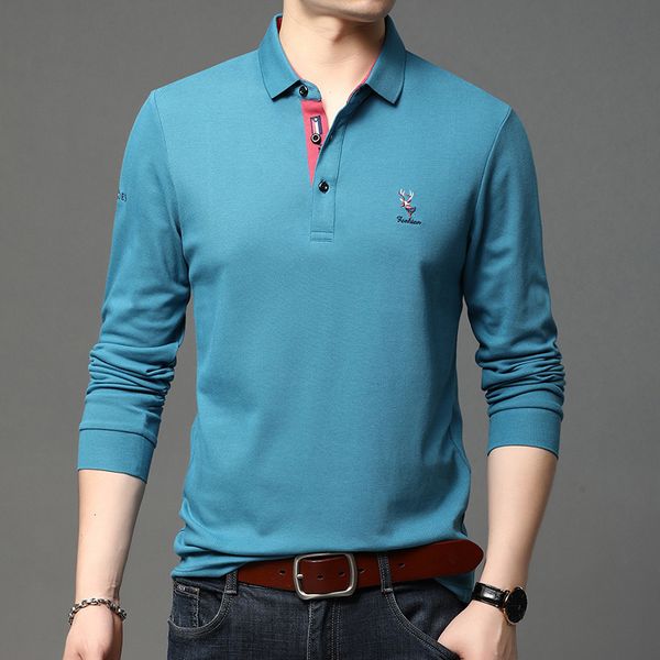 fashion long sleeve t-shirt 2021 autumn lapel busins casual bottomed shirt men's polo shirt, Black
fashion long sleeve t-shirt 2021 autumn lapel busins casual bottomed shirt men's polo shirt, Black