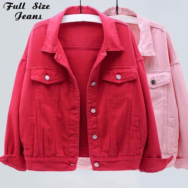 women's jackets plus size oversized red fall jacket for women 4xl autumn casual bomber jean street pink denim coats outwear, Black;brown
women's jackets plus size oversized red fall jacket for women 4xl autumn casual bomber jean street pink denim coats outwear, Black;brown
