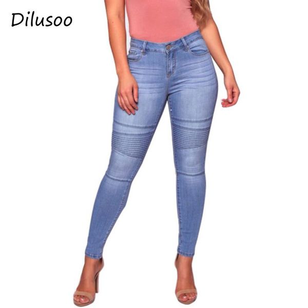 women's jeans dilusoo women elastic pants skinny pleated pencil woman 4 season casual female high denim trousers, Blue
women's jeans dilusoo women elastic pants skinny pleated pencil woman 4 season casual female high denim trousers, Blue
