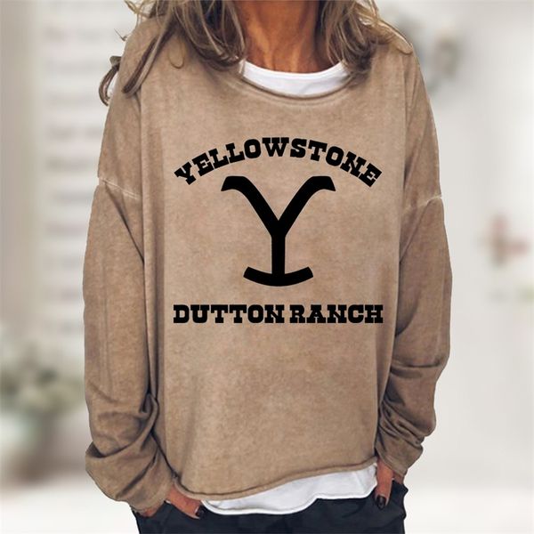 autumn and winter new yellowstone letter printing fashion women's casual loose long sleeve sweater, Black
autumn and winter new yellowstone letter printing fashion women's casual loose long sleeve sweater, Black