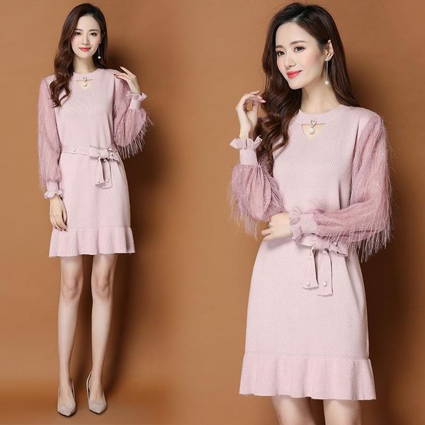 casual dresses 2021 knitted sweater dress women beaded patchwork long sleeve pullovers female autumn spring party, Black;gray
casual dresses 2021 knitted sweater dress women beaded patchwork long sleeve pullovers female autumn spring party, Black;gray