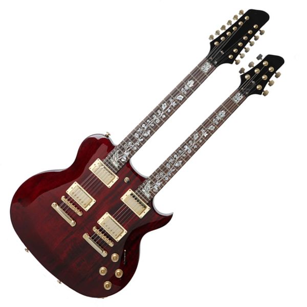 four colors double neck electric guitar with rosewood fretboard,12+6 strings,mahogany body
four colors double neck electric guitar with rosewood fretboard,12+6 strings,mahogany body