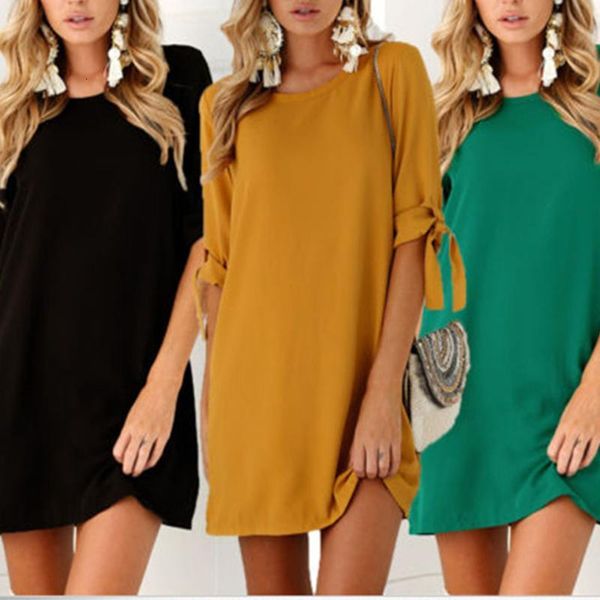 party dresses autumn women fashion new round neck short solid colour a-line loose middle sleeve casual elegant dkh9, White;black
party dresses autumn women fashion new round neck short solid colour a-line loose middle sleeve casual elegant dkh9, White;black