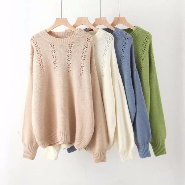women's sweaters women solid pullover autumn winter loose wild round neck hollow crochet puff sleeve knit sweater lipy, White;black
women's sweaters women solid pullover autumn winter loose wild round neck hollow crochet puff sleeve knit sweater lipy, White;black